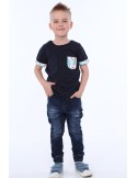 Boys\' jeans with elastic bands on legs NDZ211 - Online store - Boutique